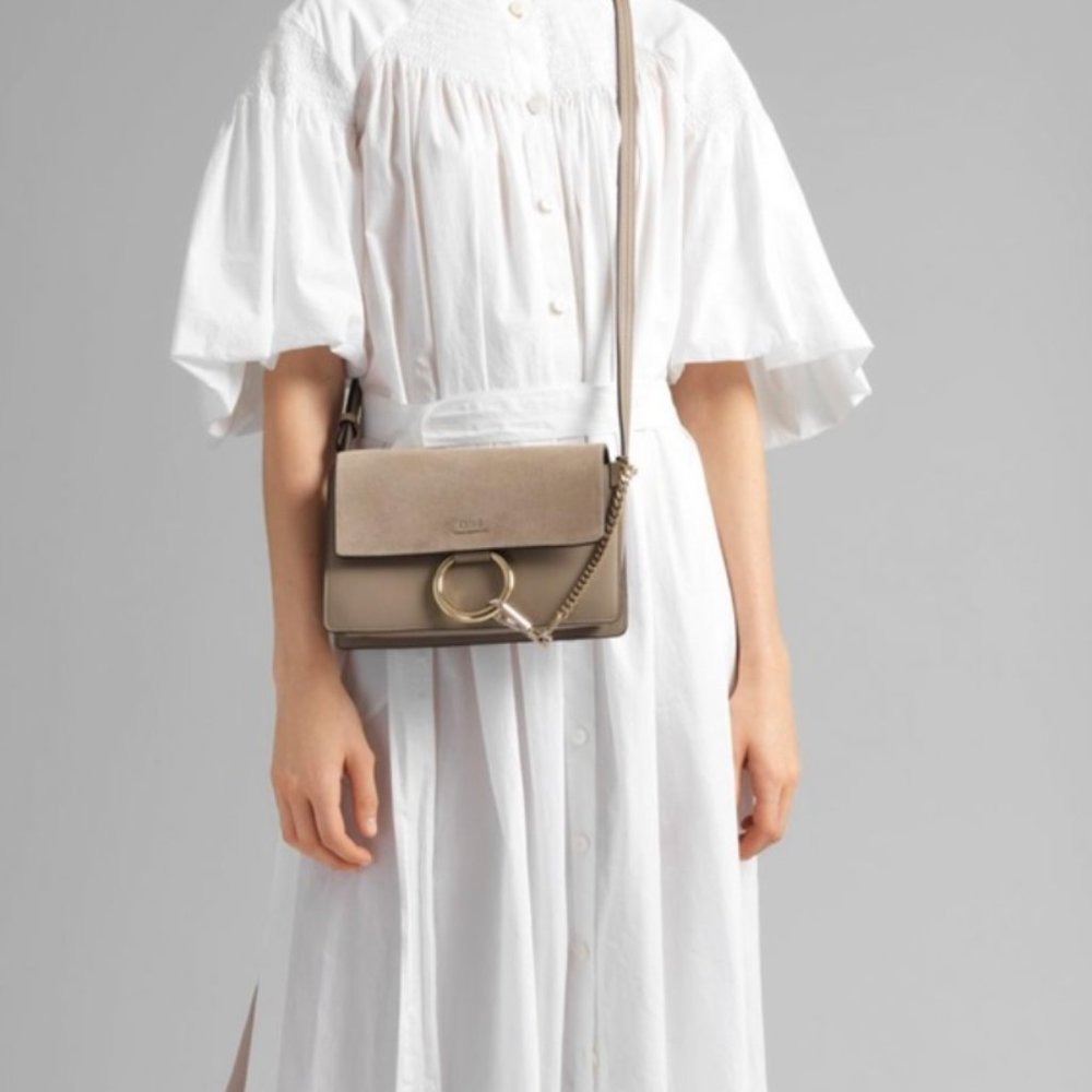 Chloe Faye Crossbody Bag in Motty Grey